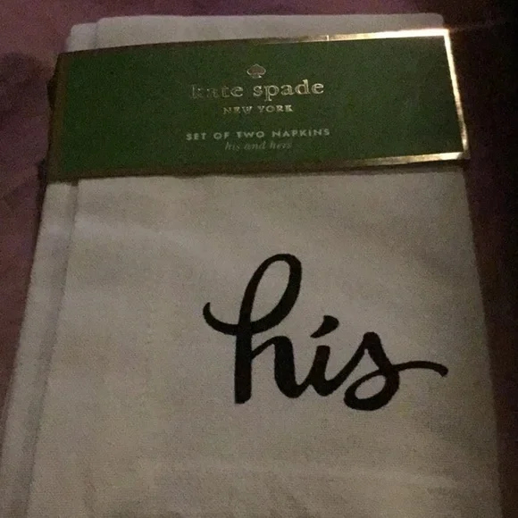 Copy - KATE SPADE HIS AND HERS CLOTH NAPKINS - Picture 3 of 3